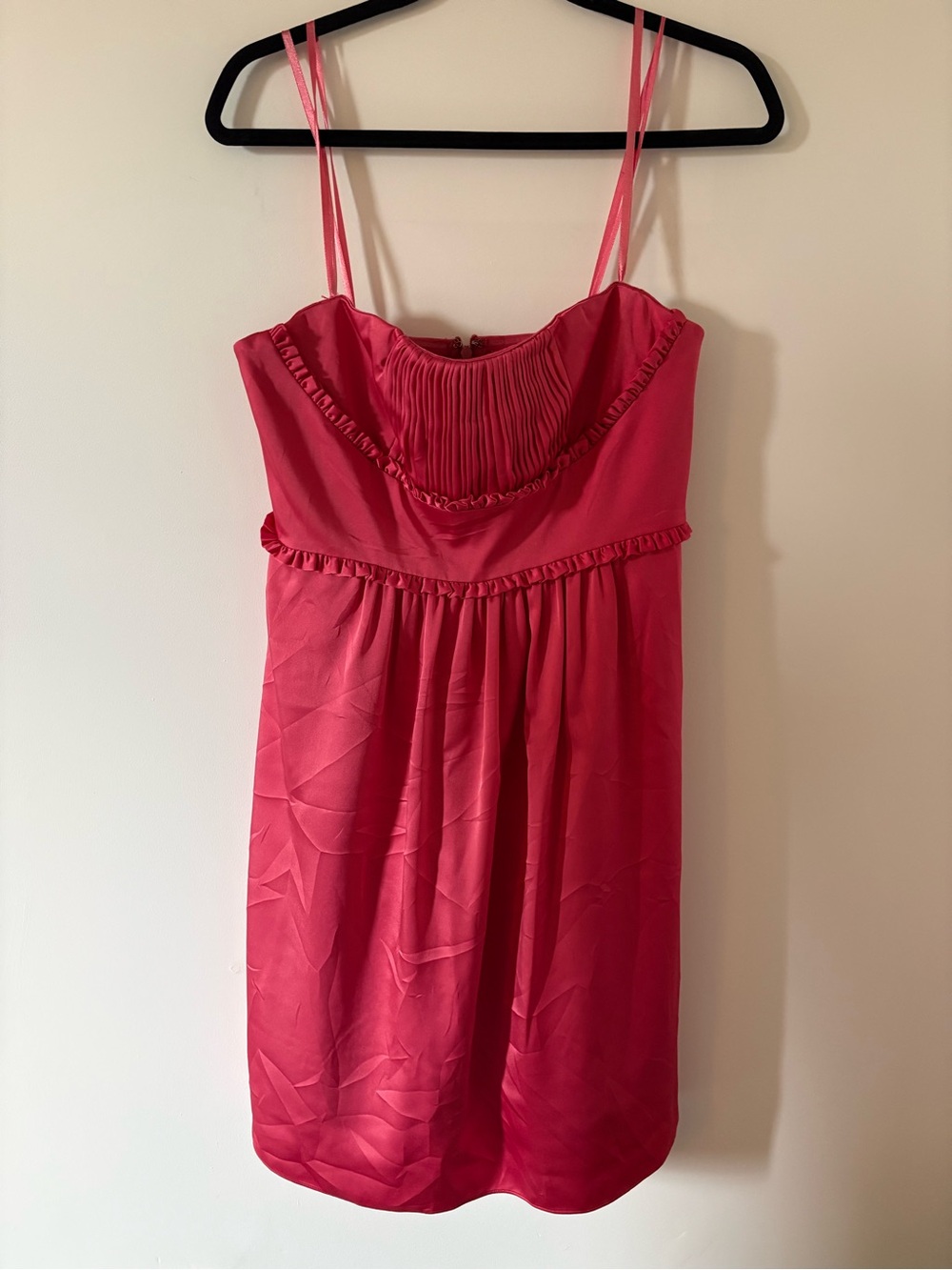 BCBGMaxAzria Coral Red Strapless Dress